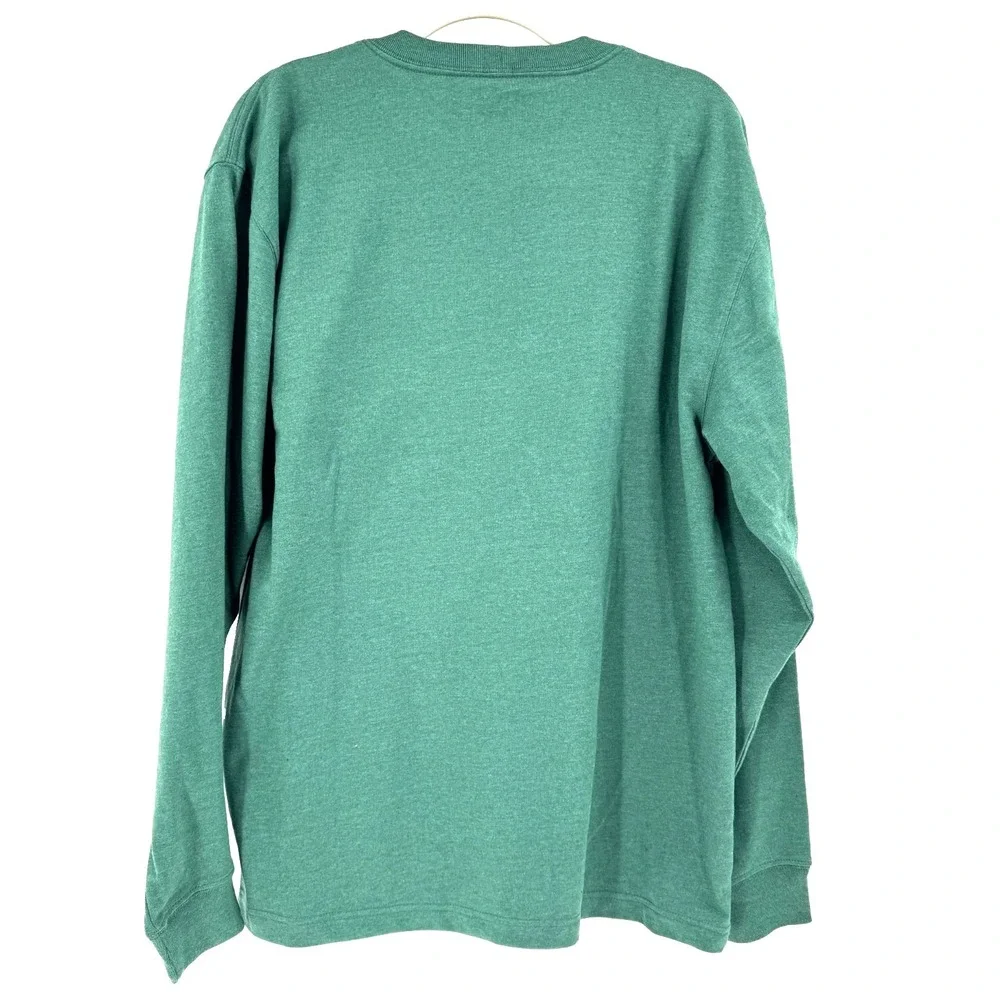 Carhartt K126 Men's Loose Fit Heavyweight Logo Pocket T-Shirt Med Green Work NEW